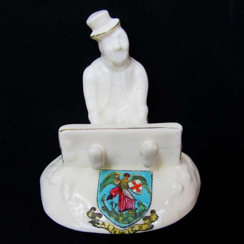 Early 1900`s Arcadian Alnwick Figure Crested China