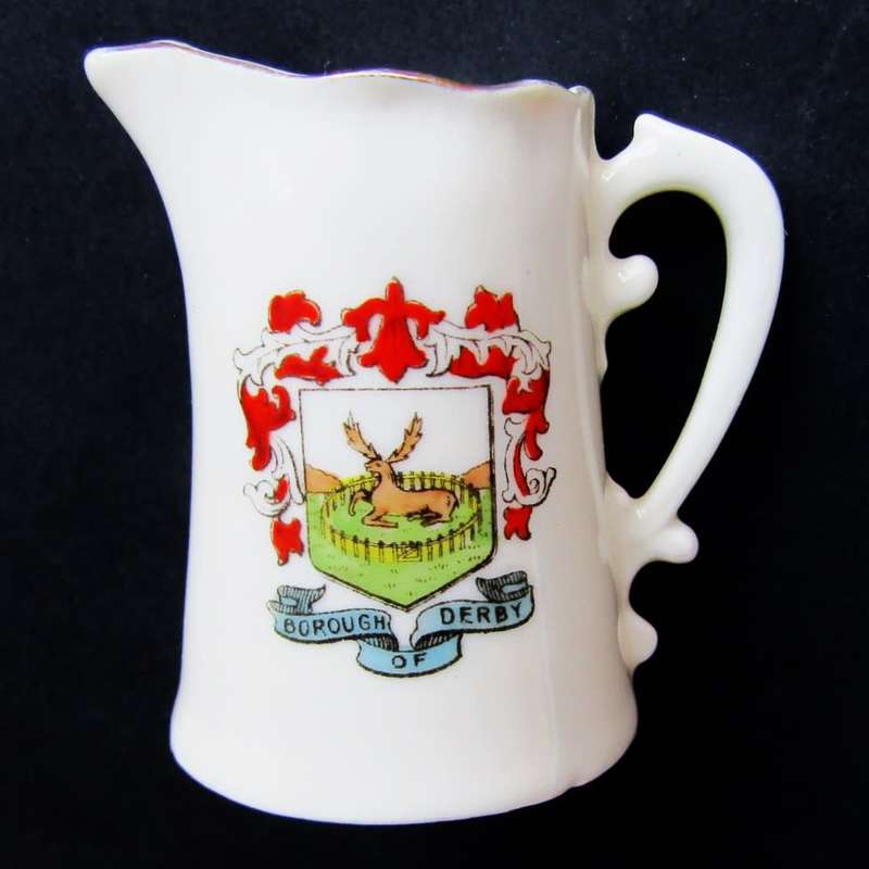 Old Gemma Czechoslovakia - Borough of Derby Miniature Jug - Crested China