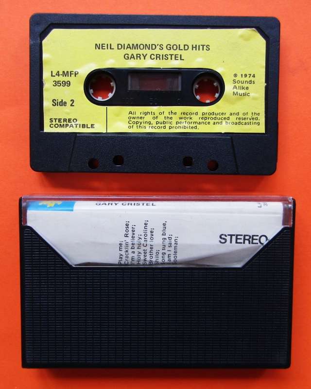 Gary Cristel - Neil Diamond`s Gold Hits - Music Cassette Tape (1974)