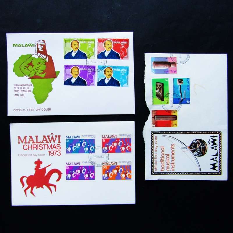 3 Malawi FDC Covers from 1973