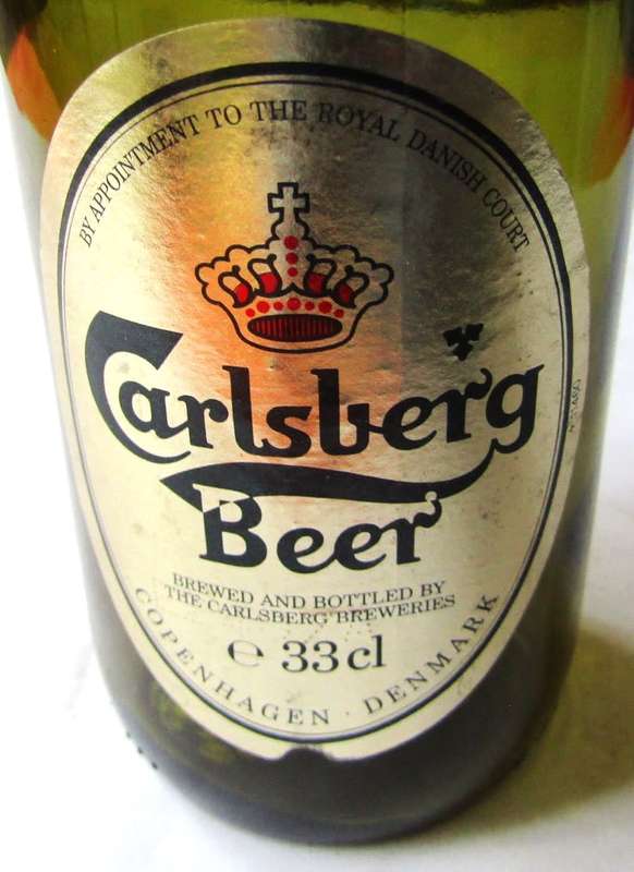 Old Denmark Carlsberg 33cl Beer Bottle with Cap