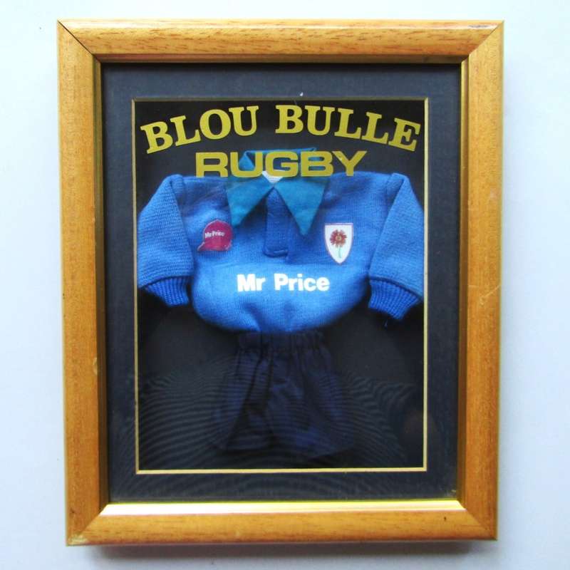 Old Noord Transvaal Blou Bulle Rugby Mini Framed Display