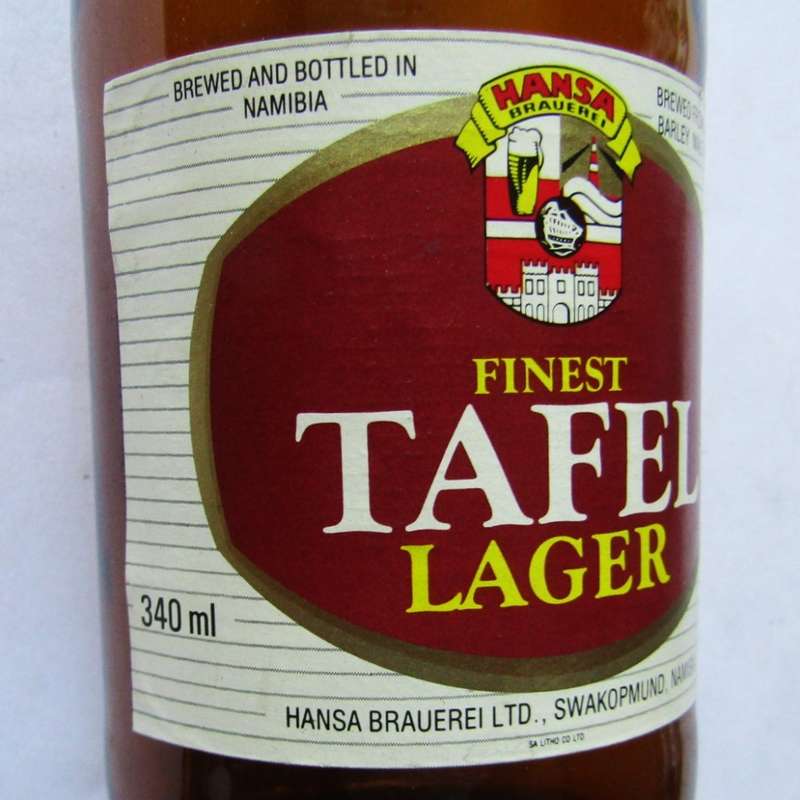 Old Namibia Tafel Lager 340ml Beer Bottle with Cap