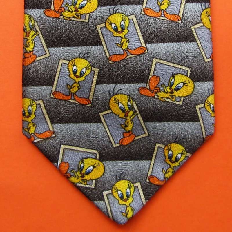 2000 Looney Tunes Tweety Cartoon Neck Tie