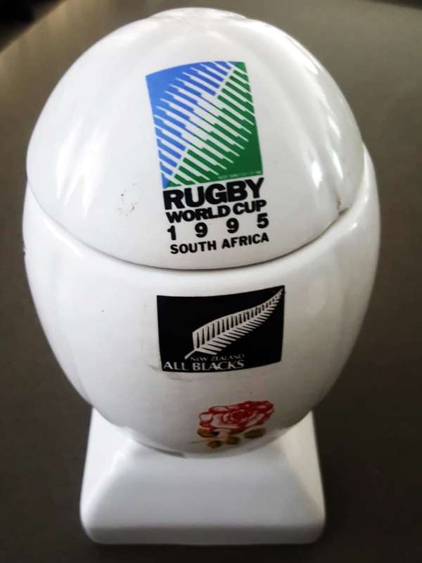1995 Rugby World Cup Ceramic Decanter With Lid