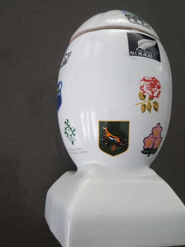 1995 Rugby World Cup Ceramic Decanter With Lid