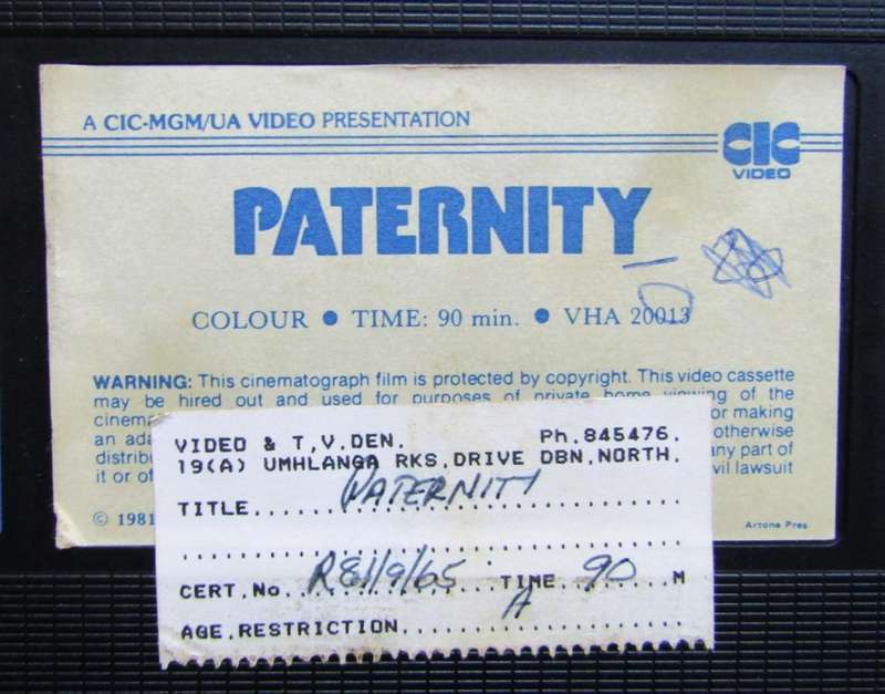 Paternity - Burt Reynolds - Movie VHS Tape (1981)