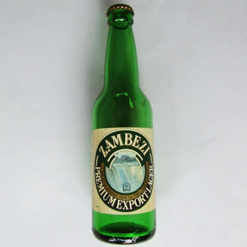 Old Zimbabwe Zambezi Lager Beer Bottle with Cap