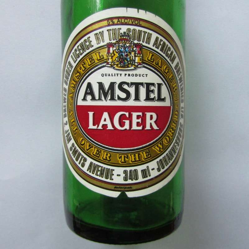 Old Amstel Lager 340ml Beer Bottle with Cap