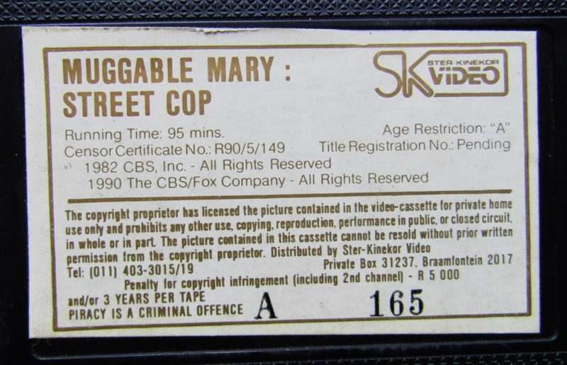 Muggable Mary, Street Cop - Karen Valentine - Movie VHS Tape (1990)