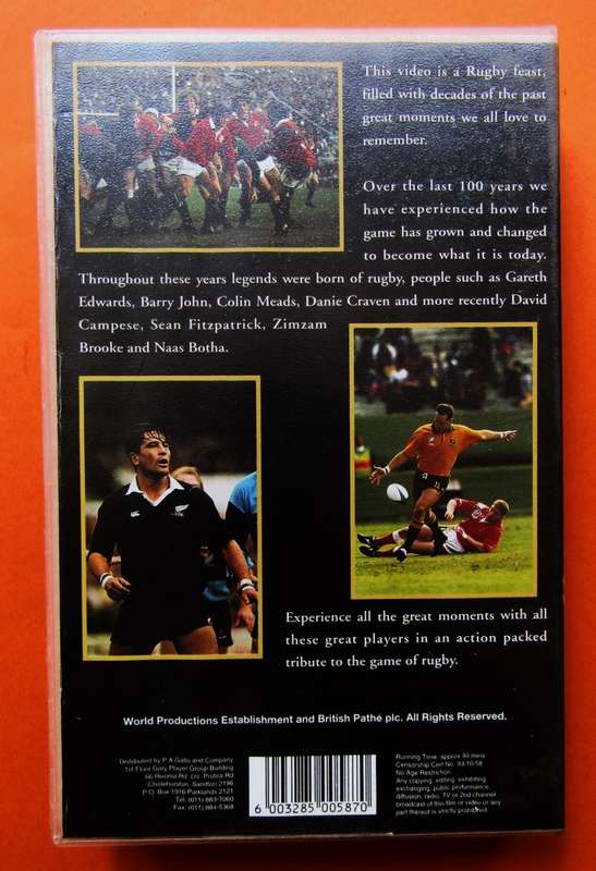 A to Z of Rugby - Naas Botha - VHS Video Tape (1993)