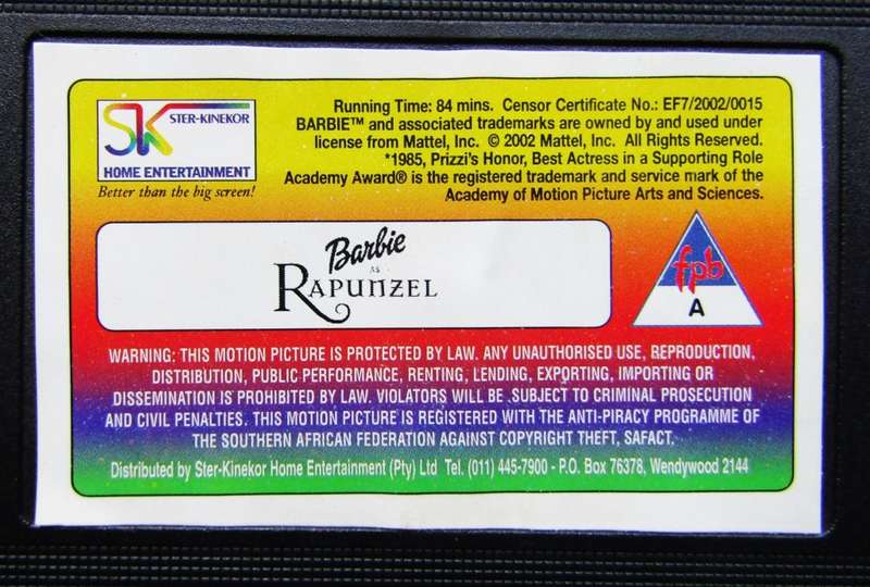 Barbie as Rapunzel - VHS Video Tape (2002)