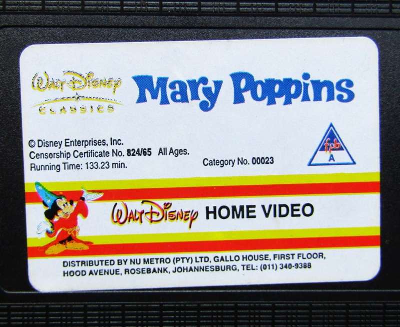 Mary Poppins - Walt Disney VHS Video Tape