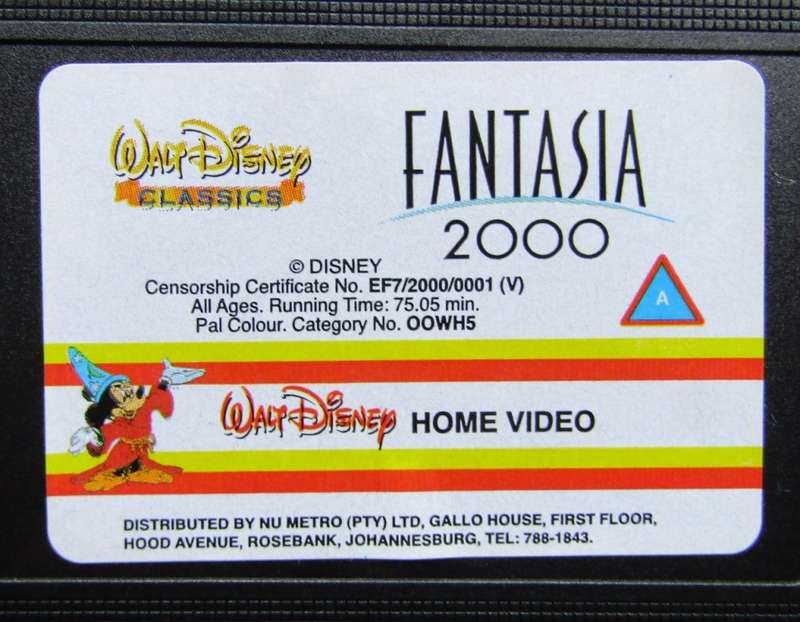 Fantasia 2000 - Walt Disney VHS Tape (2000)