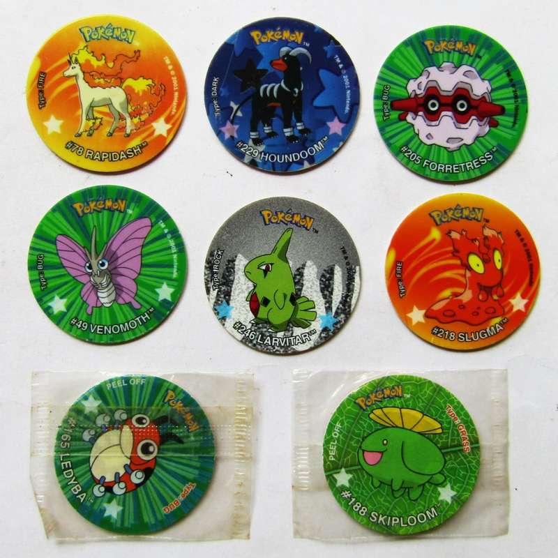 Lot of 8 Pokemon Last Ever Collection Tazos by Simba