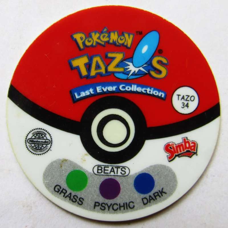 Lot of 8 Pokemon Last Ever Collection Tazos by Simba