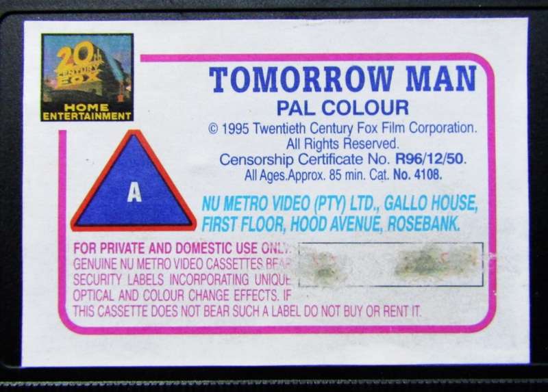 Tomorrow Man - Julian Sands - Movie VHS Tape (1996)