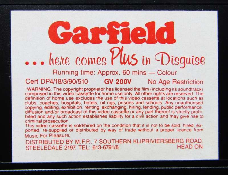 Garfield in Disguise - VHS Video Tape (1990)