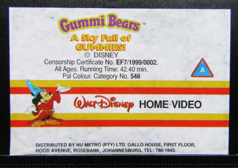 Gummi Bears: A Sky Full of Gummies! - Walt Disney VHS Video Tape (1999)