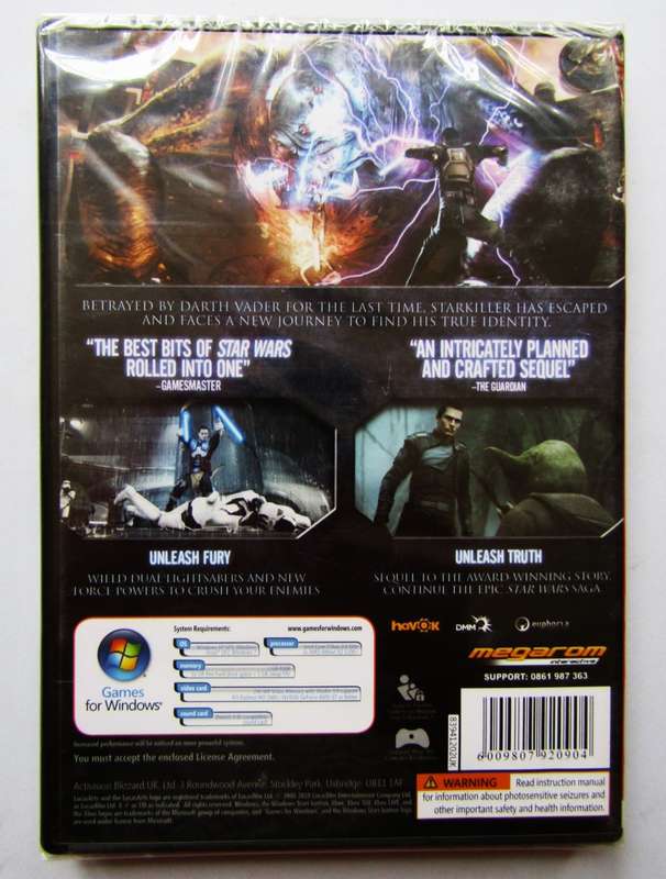 Star Wars: The Force Unleashed II - NEW Sealed PC Game