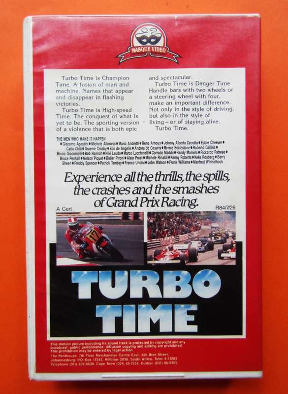 Turbo Time - Grand Prix Racing - VHS Video Tape (1984)