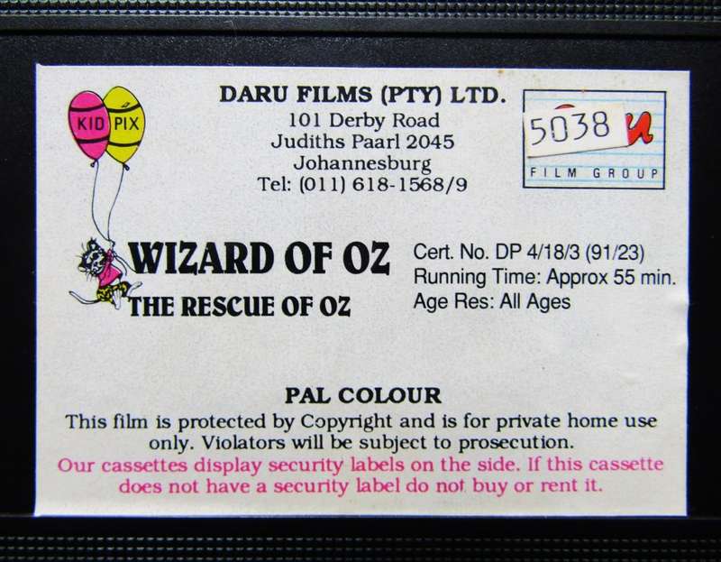 Wizard of Oz - The Rescue of Oz - VHS Video Tape (1991)