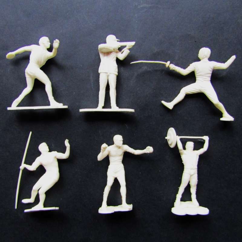 6 Old Pepsi Cola Olympic Sports Figures - Circa 1960`s