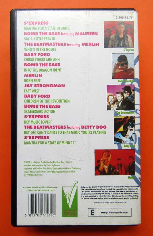 Rhythm King Fusion - S`Express - Dance Music VHS Video Tape (1989)