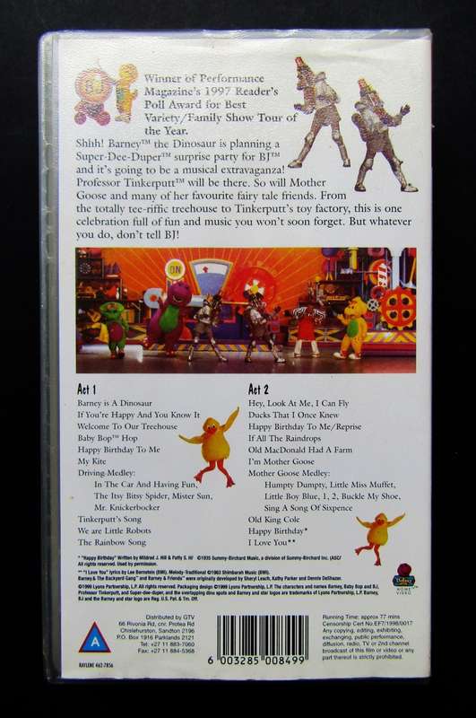 Barney`s Big Surprise - Childrens VHS Video Tape (1998)