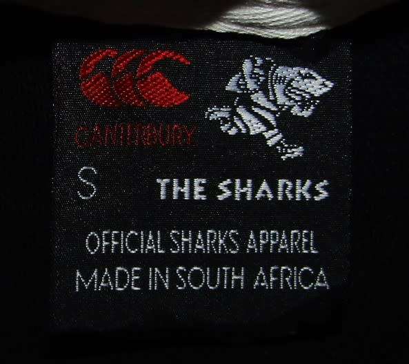 Old Canterbury Sharks Rugby Jersey - Small Size