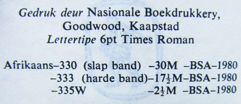 1980 SADF Afrikaans Pocket Bible