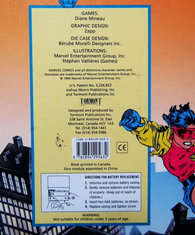 1994 Marvel Comics Giant Game Board Book