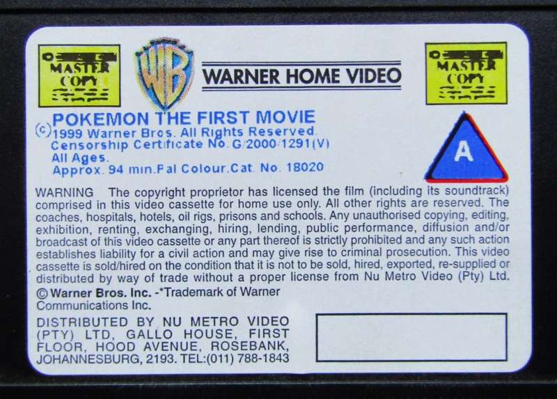 Pokemon - The First Movie - VHS Video Tape (2000)