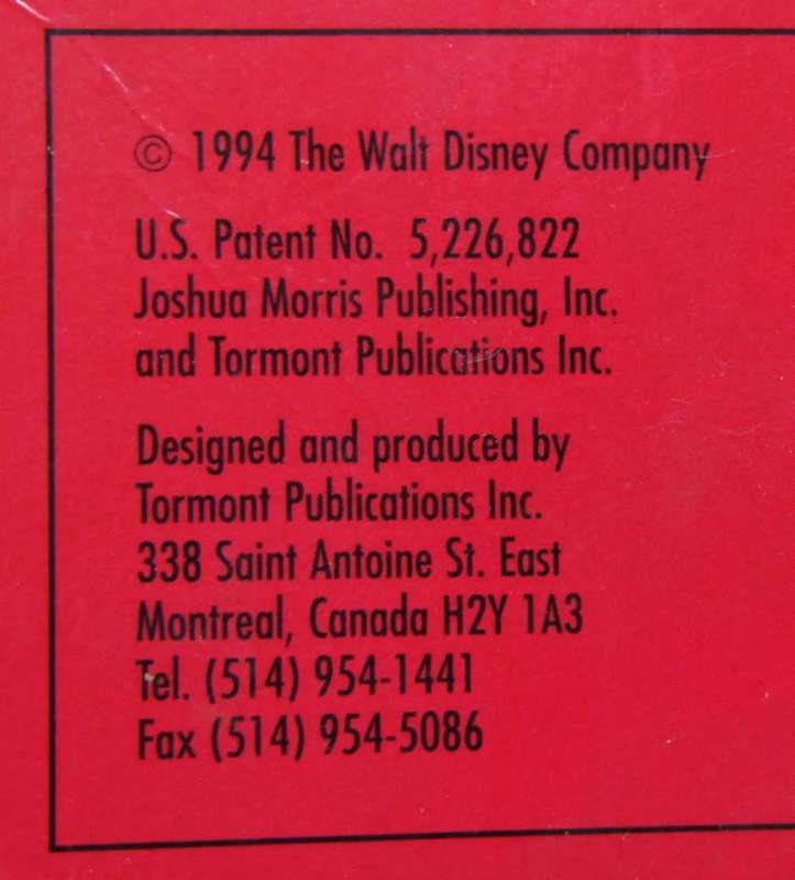 1994 Disney Giant Game Board Book