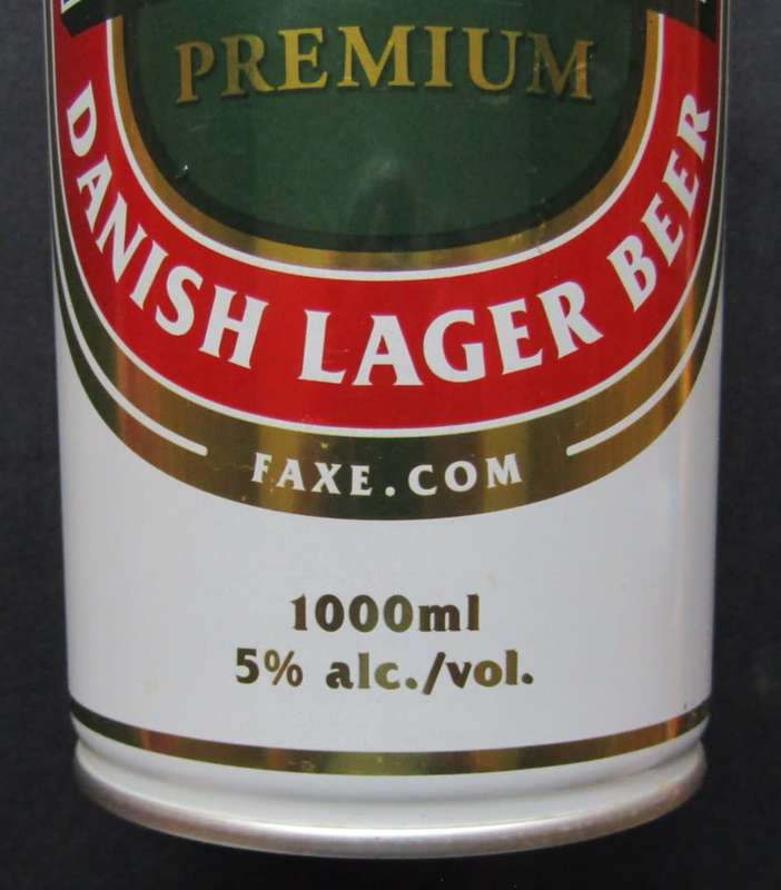 Large Danish Faxe Lager 1000ml Beer Can