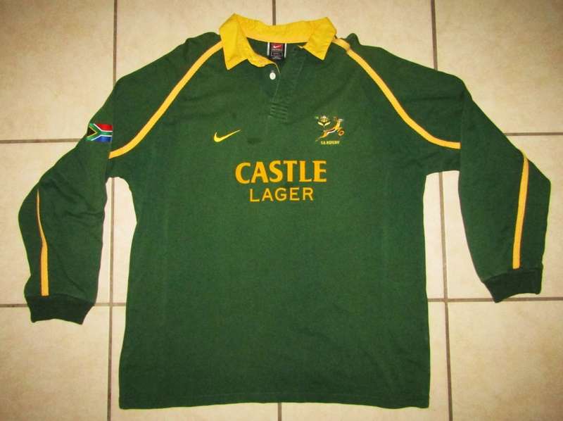 Old Nike Long Sleeve Springbok Rugby Jersey - Large Size