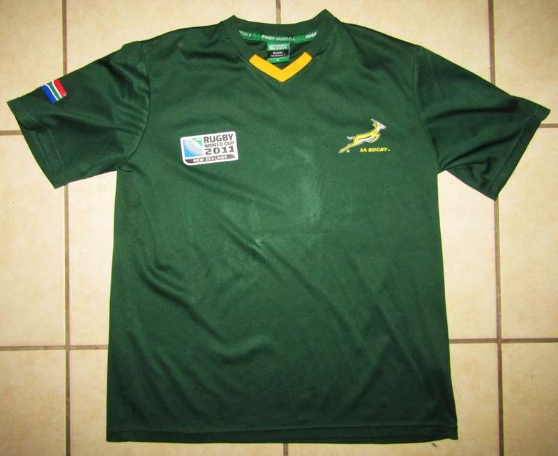 2011 World Cup Springbok Rugby Training Shirt - Medium Size