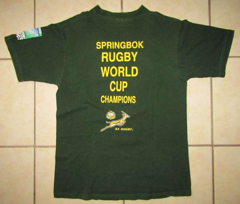 2007 World Cup Champions Springbok Rugby Shirt - Large Size