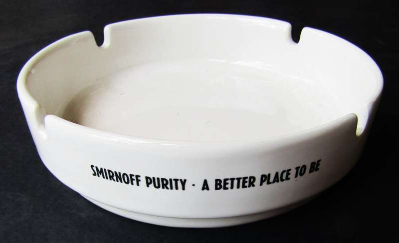 Old Smirnoff Vodka Ashtray
