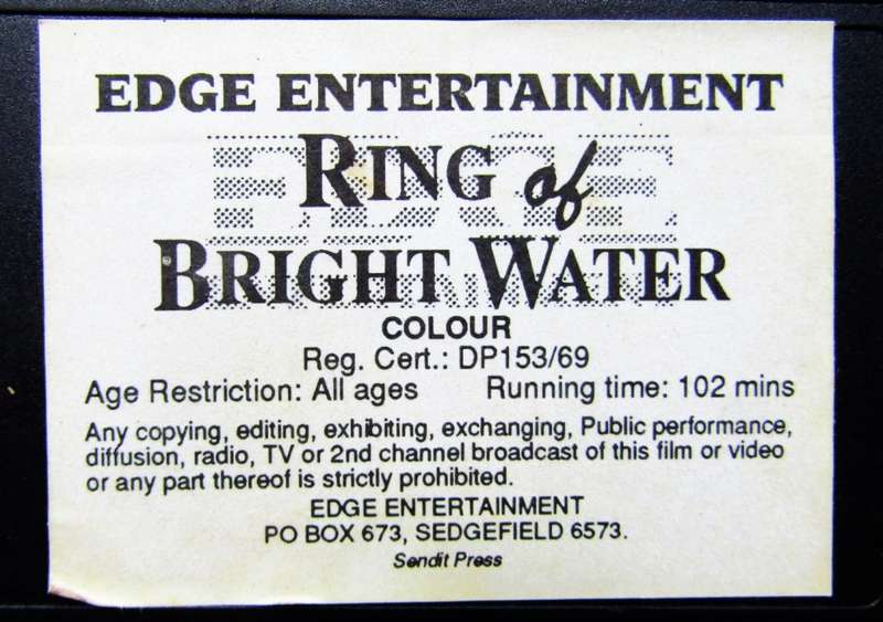 Ring of Bright Water - Bill Travers - Movie VHS Tape