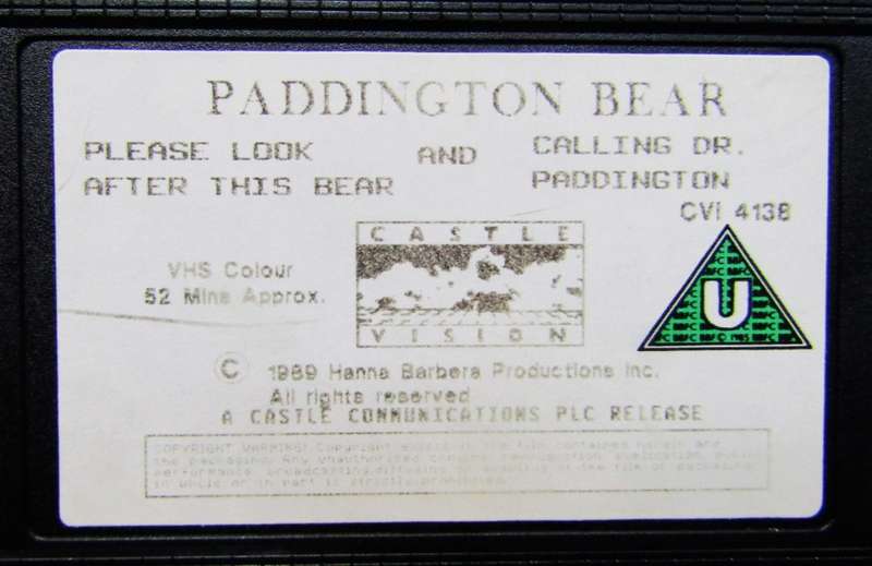 Paddington Bear - Children`s VHS Video Tape (1989)