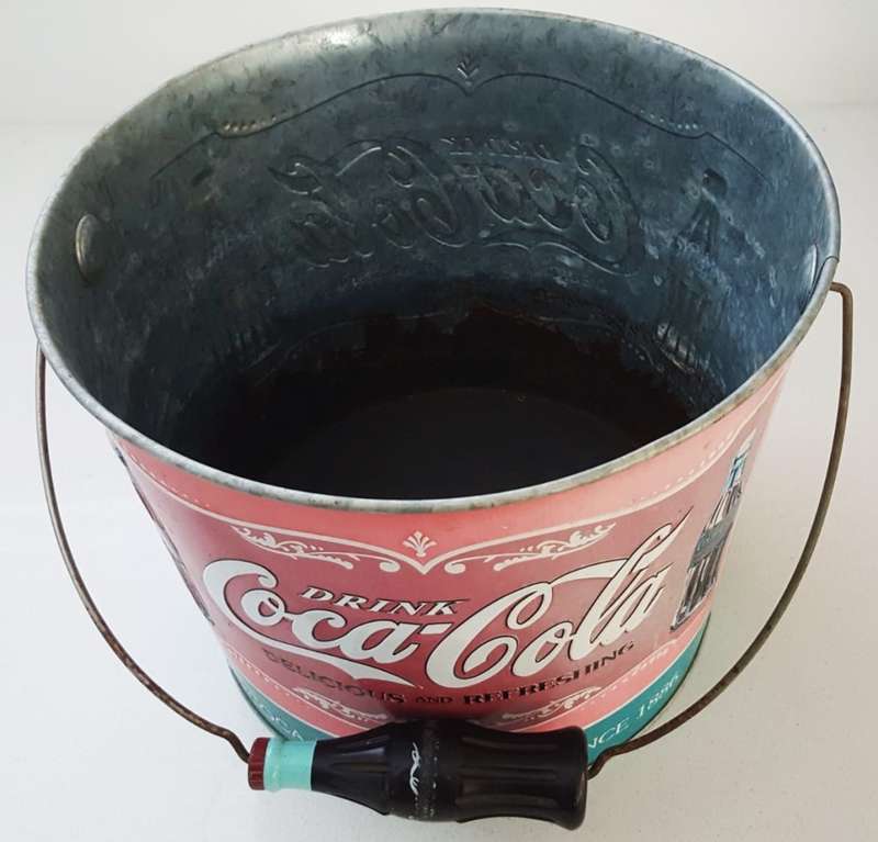 Old Coca Cola Metal Ice Bucket