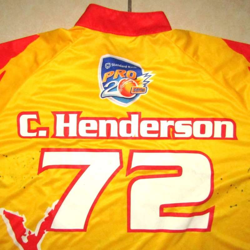 Old Highveld Lions - Claude Henderson - Signed Players Cricket Jersey