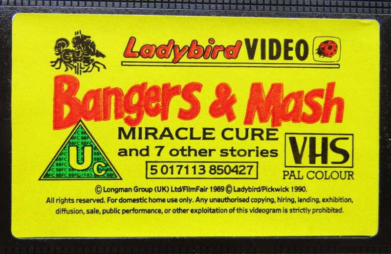 Bangers and Mash - Miracle Cure - TV Series VHS Tape (1990)
