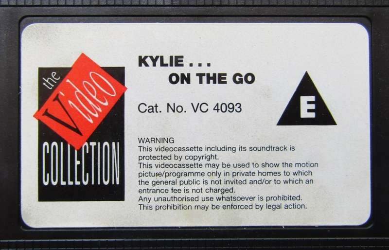 Kylie Minogue - On the Go Live in Japan - VHS Video Tape (1990)