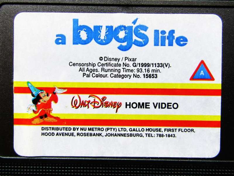 A Bug`s Life - Disney Movie VHS Tape (1999)