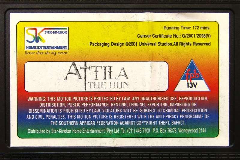 Attila the Hun - TV Mini Series VHS Tape (2001)