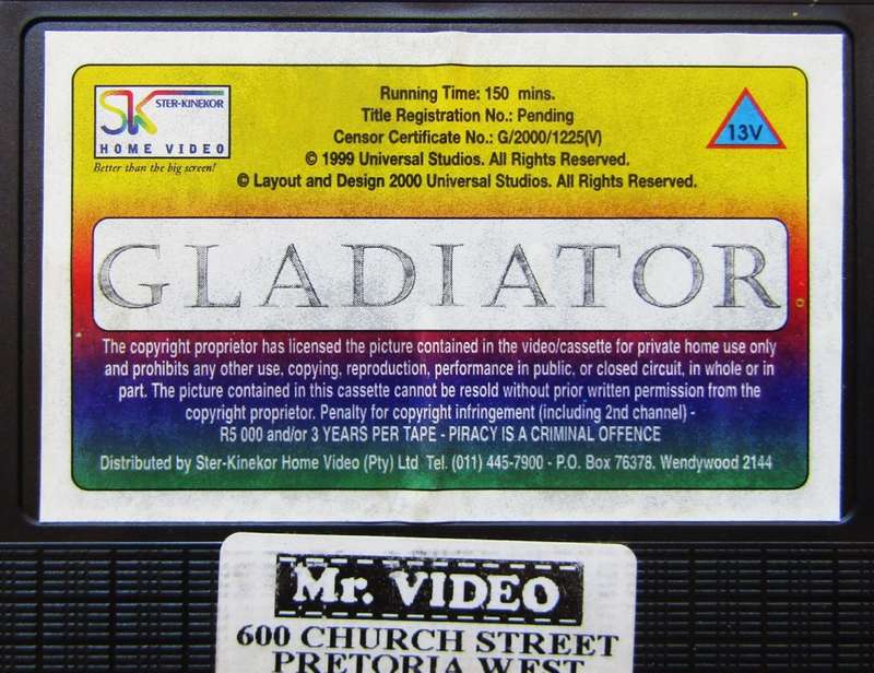 Gladiator - Russell Crowe - Movie VHS Tape (2000)