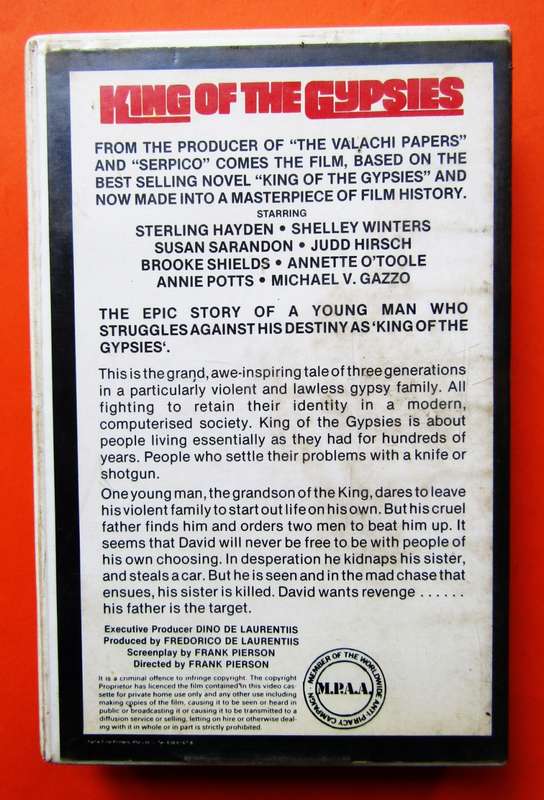 King of the Gypsies - Eric Roberts - Movie VHS Tape (1978)