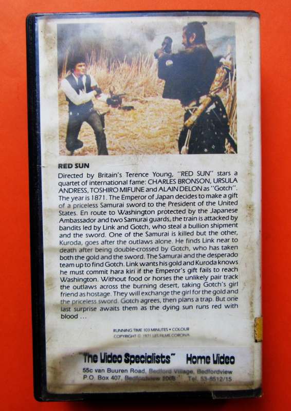 Red Sun - Charles Bronson - Movie VHS Tape (1971)